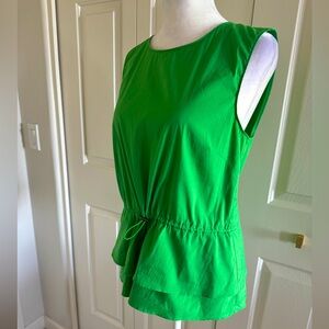 Halogen back zip green top size small